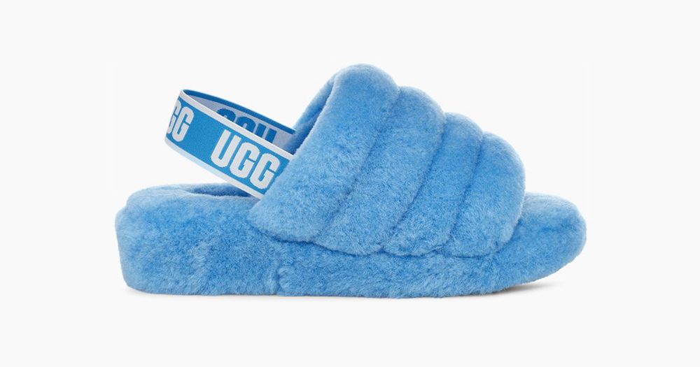 Ugg Slides Canada - Ugg Women's Fluff Yeah Neon Blue